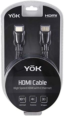 Yok 10 pés HDMI 2.0 Cabo premium - ótimo para jogos, filmes e muito mais.