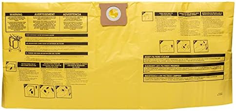 Shop-VAC 9067300 Genuine 15-22-22 galões Bolsa de filtro de coleta descartável de alta eficiência, 2 pacote e 9067133,