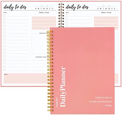 Kaicn Daily to Fat List Notebook - Novo notebook diário sem data do estilo de revista com 52 folhas de papel premium, incluem