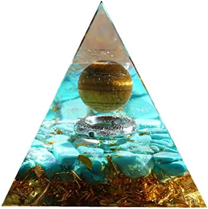 Besorgone Orgonite Pirâmide para Chakra de Energia Positiva com Pedras de Cura Cristal Atrair Riqueza Sabedoria Presente