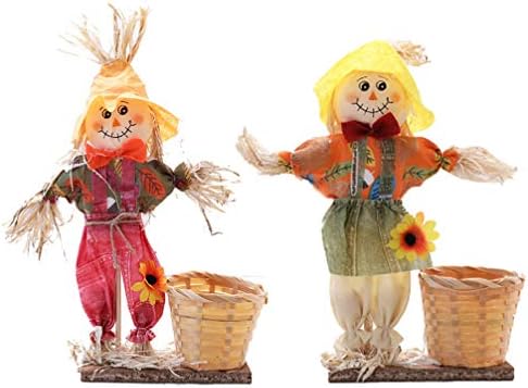 Bestoyard Home Decoration Halloween Candy Basket Standing Sparecrow com Candy Baskets Presente Decoração de Espantadeira