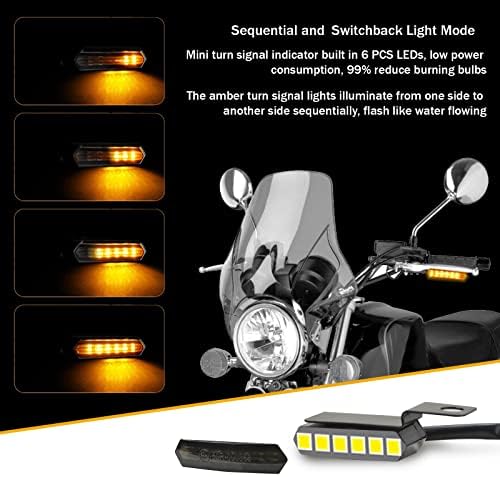 YOMTOVM MOTORCIONELAÇÃO FLOREIRO DE LED LED SINAIS DE LED LUZES REPLACEMANT PARA H-AREY DYNA Sportster 883 XL1200 ROAD