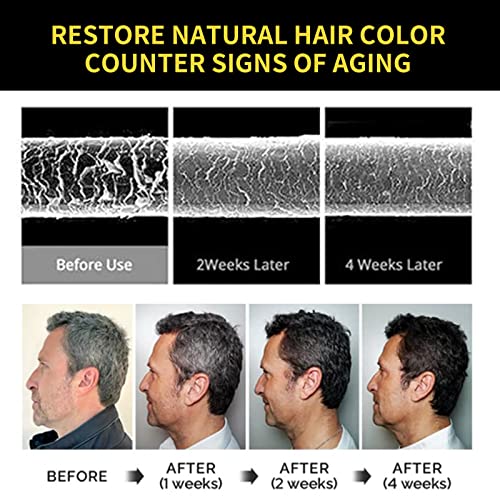 Shampoo de cor de cabelo instantâneo preto para cabelos grisalhos, xampu de cabelo instantâneo 3 em 1, de cobertura