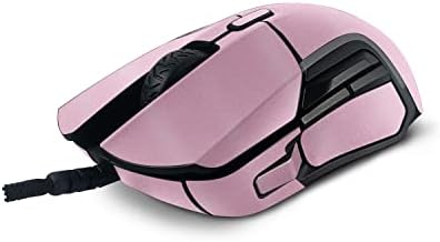 MightySkins Glitter Glitter Compatível com SteelSeries Rival 5 Mouse de jogos - rosa sólido | Acabamento de brilho protetor e durável