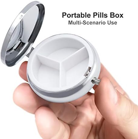 Caixa de comprimidos panda árvore redonda de remédio para comprimido portátil Pillbox Vitamina Organizer Pills Ponchs com 3 compartimentos