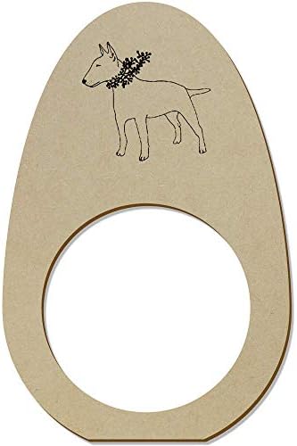 Azeeda 5 x 'Bull Terrier' Anéis/suportes de guardanapo de madeira