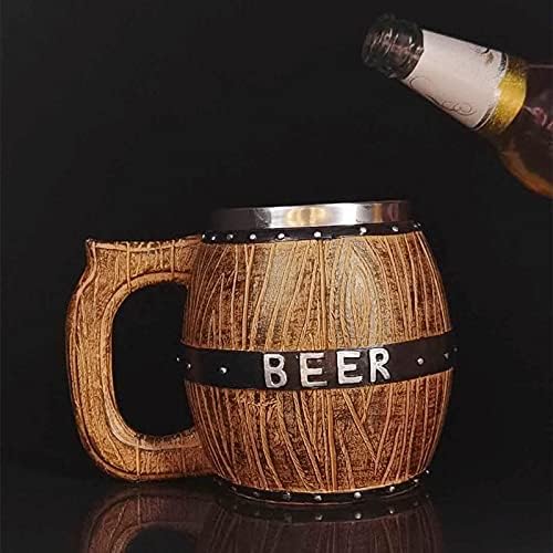 ZELBUCK 2021 O novo aço inoxidável de madeira caneca de cerveja criativa de grande capacidade de cerveja de cerveja de
