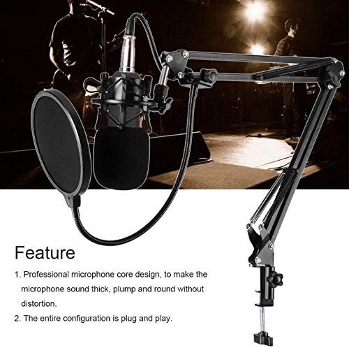 SJYDQ KTV Microfone Karaoke Studio Cardiod Condenser Capacitor Microphone Music Recording Mic for PC Laptop Record