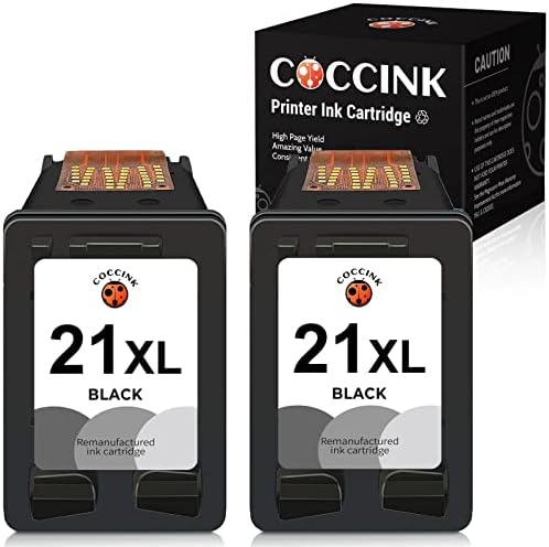 Coccink 21xl Remanufacured Tink Cartuction Substituição para HP 21 XL C9351AN Combo para DeskJet F4180 F2220 D1560 D1530 D1420 D1520