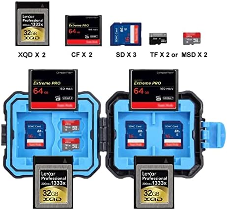 Puluz de caixa de memória durável Puluz 11 em 1 micro sd cf caixa de memória caixa de armazenamento protetor de suporte à prova d'água para 3 sim + 2 xqd + 2 cf + 2 tf + 2 sd cartão de carteira de computador casos de cartão de memória