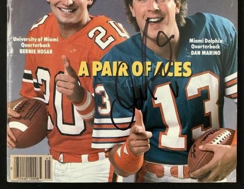 Dan Marino assinou a Sports Illustrated 1984 Preview No Label Rookie Auto Hof JSA - Revistas Autografadas da NFL