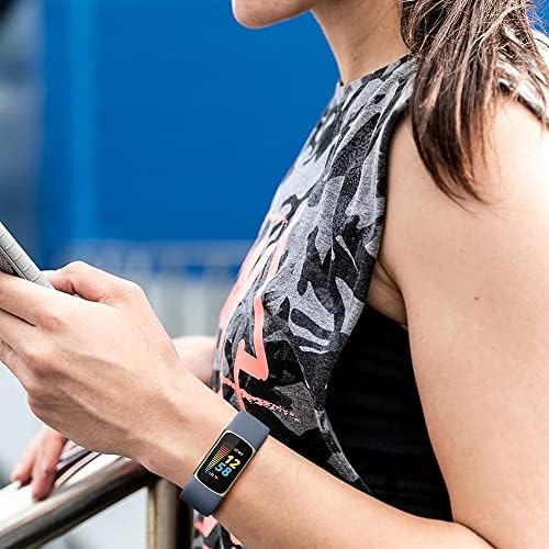 Banda Compatível com Fitbit Charge 5 Bandas para homens homens pequenos grandes e relógios de relógio de relógio de pulseira