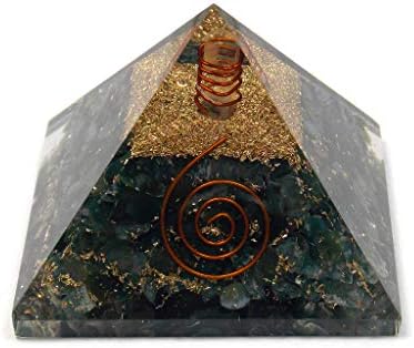 Moss AGATE Orgone Pirâmide Cura de Cristal Reiki Orgonite Proteção EMF Energia Purificador Purificador Ferramenta de Balanceamento de Chakra