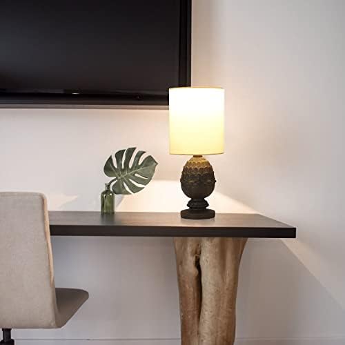 Lâmpada de mesa tropical pequena para o quarto - conjunto de 2 lâmpada tradicional de abacaxi lâmpada de cabeceira