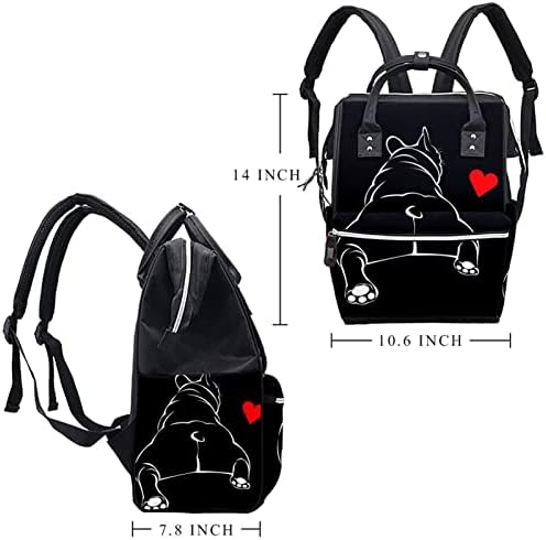 Bolsa de fraldas Bulldog Black Care Saco de Nappy trocando bolsa