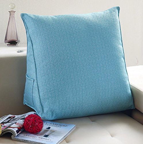 Eonshine Fluffy Linen Microfiber preenchido com o travesseiro de almofada de almofada de cunha para a cama Backrest Reading, pacote de 1
