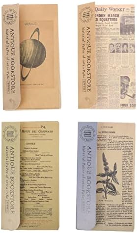 Sewroro Decor vintage 4 conjuntos escrevendo papéis de scrapbook DIY DIY CRAVA VINTAGE DIANTIMENTO DO LIVRADOR DE PAPEL