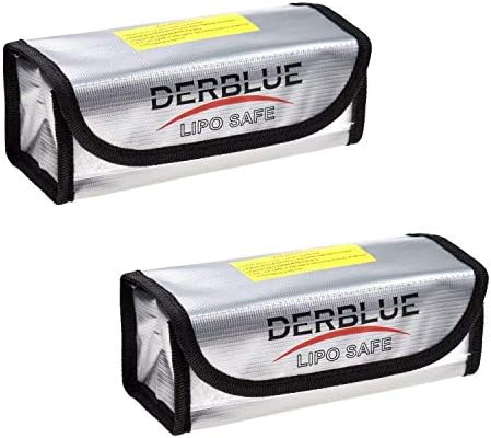 Derblue 2pcs à prova de incêndio Bateria de bateria de bateria segura de bateria de bateria segura para bateria de bateria segura para proteção segura （185x75x60mm）