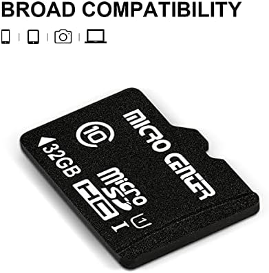 Micro Center 32GB Classe 10 Micro SDHC Card de memória flash com adaptador para armazenamento de dispositivos móveis Telefone, tablet, drone e gravação de vídeo HD Full - 80MB/S UHS -I, C10, U1