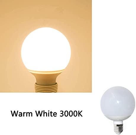 Iluminação LXCOM G60 Lâmpada LED Bulbos LED de 5W LED BULS 45W Equivalente Branco quente 3000K E26/E27 Base 500lm