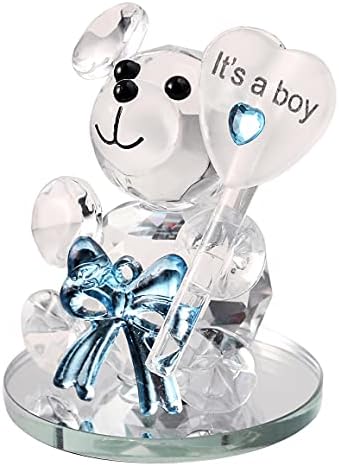 8pcs Crystal Baby Shower Decorações, coleção de lembranças de chá de bebê - é um kit de decorações de chá de bebê, devolver o presente
