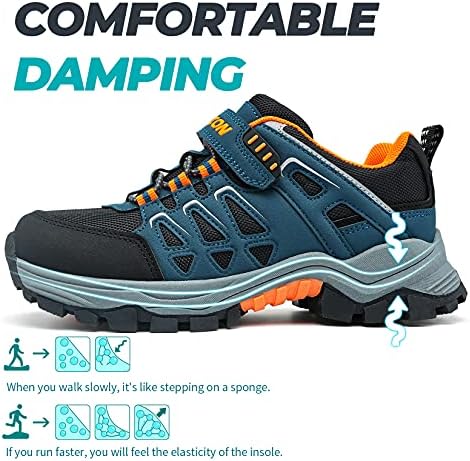Sapatos para meninos para crianças, sem batida em sapatos de caminhada fácil de colocar no tênis esportivo ao ar livre tênis de corrida