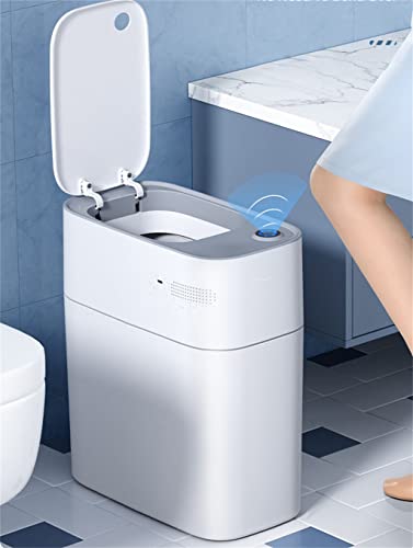 Lixo de sensor de ensacamento automático Sawqf, lixo de cozinha em casa de 14l de casa pode estrear o lixo do banheiro