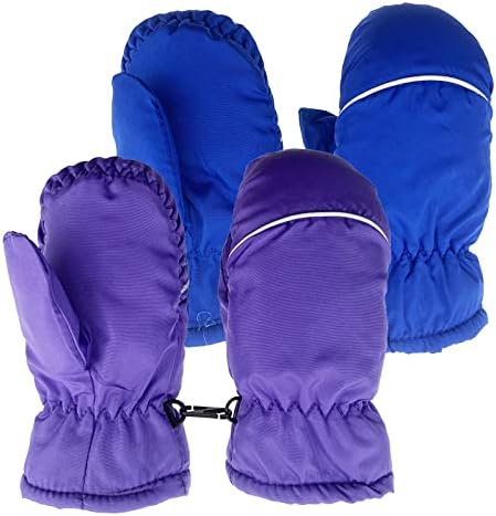 2Pairs Full Deding Mittens Skiing Kids Winter Warm Girls meninos filhos Luvas de bebê Mittens Men Winter Warm