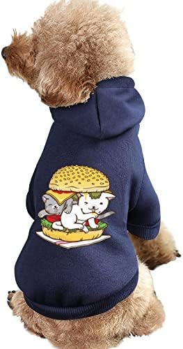 Hamburger Cat One Piece Dog Costume de roupas de estimação com acessórios para animais de estimação para filhotes e gato 2xl
