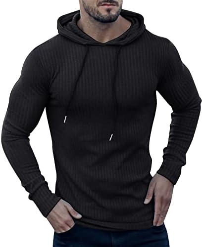 Colegados masculinos, moletom casual de pullover masculino de manga longa com pilotos com bolsos com bolsos