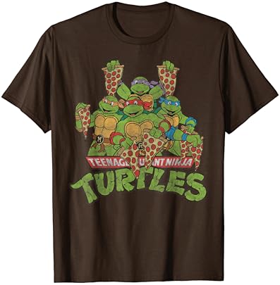 Teenage Mutant Ninja Turtles Múltiplos sorrisos e fatias de camiseta