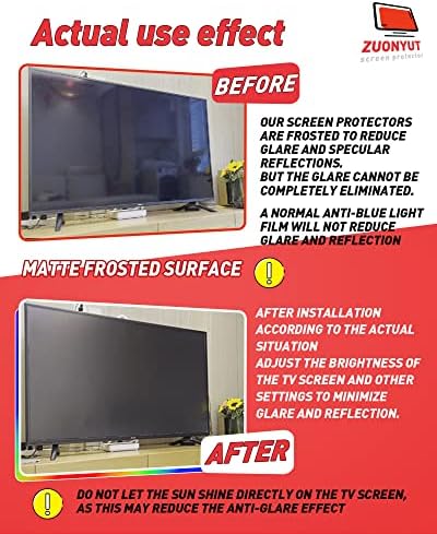 Zuonyut 75 polegadas Anti-Blue Light Filtro anti-brilho para 75 polegadas TV Anti-azul Anti-Glare Screen Protector Reflexão Redução