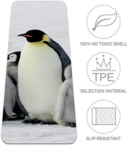 Tapete de ioga extra grosso de 6 mm, fofa pinguim pinguim Little pinguins impressos imprimem os tapetes de exercícios ecológicos e ecologicamente corretos Pilates tape
