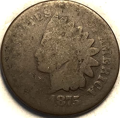 1875 p vendedor de centavos da cabeça indiana sobre o bem