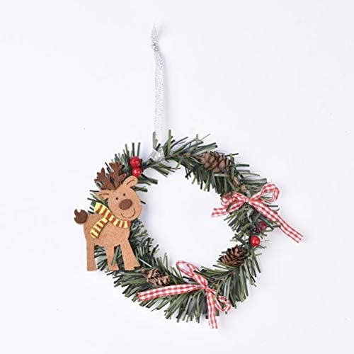 Kesyoo 4pcs Porta pendurada grinalda Artificial Floral Wreath Decorações de festa de Natal Ornamentos de Natal