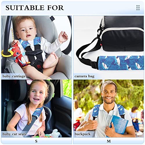 Tampas de assento de carro de tubarão para crianças bebês 2 PCs tiras de assento de carro almofadas de almofada de ombro protetor Pad para pulverização para caminhão SUV carro