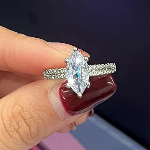 2023 New Women Feminino Vintage Full Diamond Ring noivado Casamento de zircão Jóias Presente do anel feminino Tamanho 5