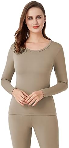 Lapasa Womens Térmica Top Top, lã forrada de manga longa Camisa de pescoço de pescoço/peso médio/pesado L15/L39/L42