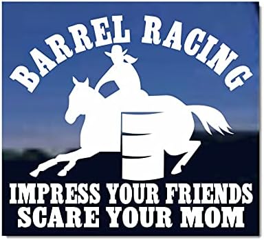Impressione seus amigos, assuste sua mãe | Nickerstickers® Barrel Racing Cowgirl Vinyl Window Horse Trailer Decals