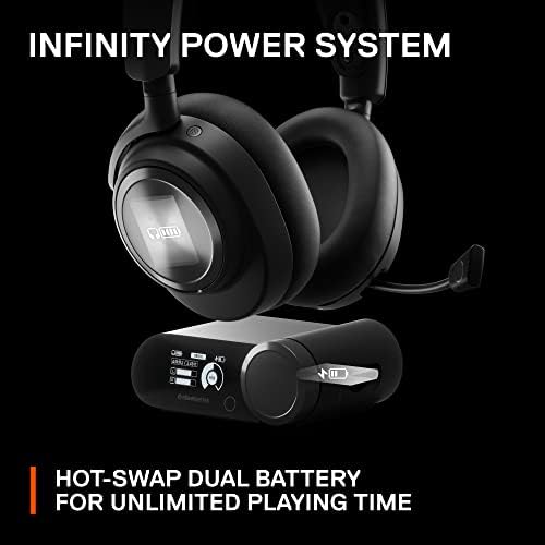 Steelseies Arctis Nova Pro Wireless Wireless Gaming Headset - Premium Hi -Fi Drivers - Cancelamento de ruído ativo - Infinity Power