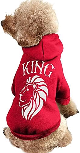 Funnystar King of the Jungle Lion Impresso Pet Capuz Dogs Macaco de macacão Cato Selto -pillover Pet Pet Pup Cute fofo
