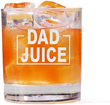 Htdesigns Dad Juice Whisky Glass - Dad Whisky Glass - Presente de aniversário para papai Filhe