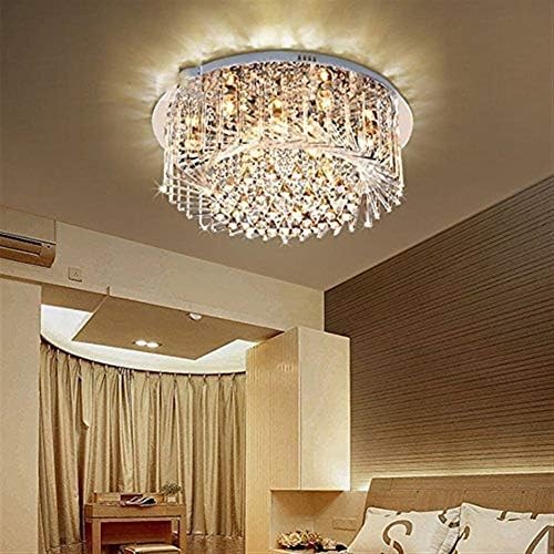 Lâmpada de teto jf-xuan luz de teto de cristal, lâmpada de estar de estar de estar de estar com lâmpada de estar de lâmpada, módulos de três cores leves-60cm