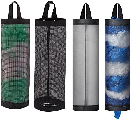 Porta de sacola de linha de linevi para sacos de plástico, 4 PCs Polyester Grocery Solder Dispensador de plástico Distribuidor