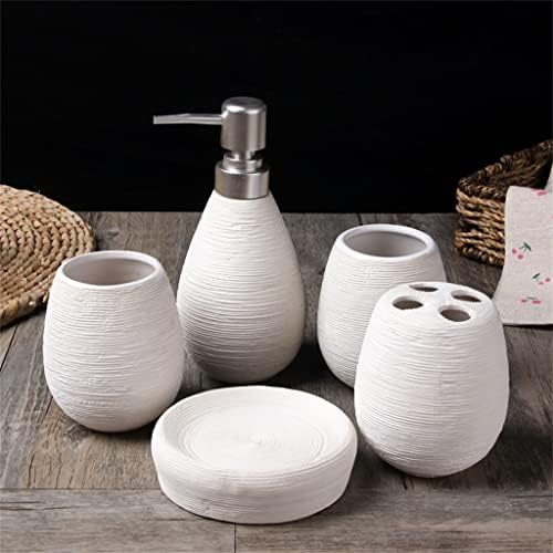 Sxymkj Creative desenhando o banheiro de cerâmica europeia de cinco peças suíte suíte de lavagem de copo de lavagem