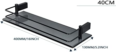 Banheiros prateleiras de parede montada em parede vidro banheiro prateleira 1 camada de vidro temperado prateleiras