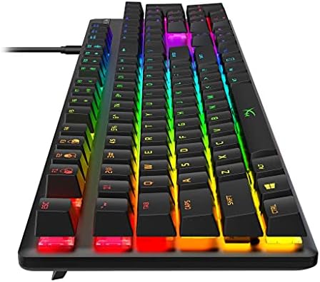 Origens com liga hiperx - teclado de jogos mecânicos, personalização de luz e macro controlada por software, fator de forma compacto,