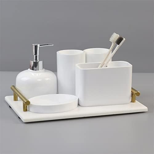 Kit de suprimentos para o banheiro sawqf conjunto de lavagem nórdica banheiro escova de dentes elétrica porta -voz do porta -voz do banheiro