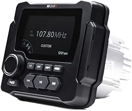 MB Quart Stage 2 System, pacote de áudio sintonizado compatível com Honda Talon, UTV, 2 alto -falante, 400 watts, AM/FM, Bluetooth, impermeável, som