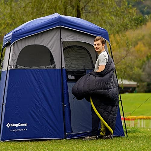 Barraca de chuveiro de camping de grandes dimensões, abrigo de privacidade portátil com piso, opções de 1 ou 2 quartos,